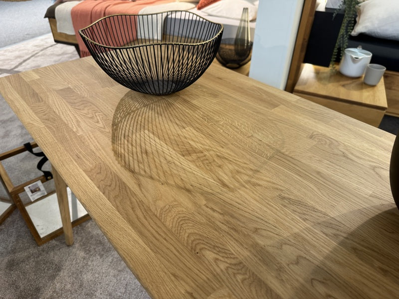Schreibtisch Eiche massiv, Tisch Holz Eiche, Länge 120 cm