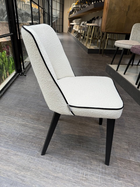 Stuhl weiß-schwarz, Esszimmerstuhl weiß