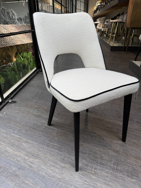 Stuhl weiß-schwarz, Esszimmerstuhl weiß
