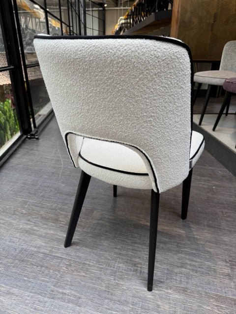 Stuhl weiß-schwarz, Esszimmerstuhl weiß