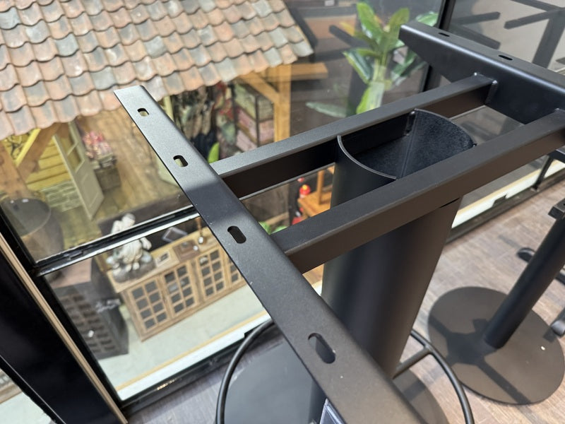 Bartischfuß rund schwarz, Bartischgestell rund schwarz, Höhe 106 cm