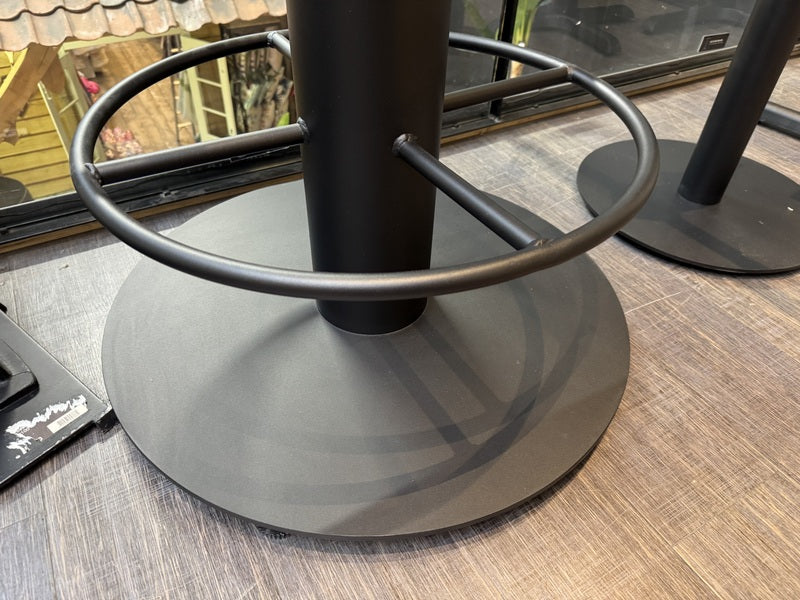 Bartischfuß rund schwarz, Bartischgestell rund schwarz, Höhe 106 cm