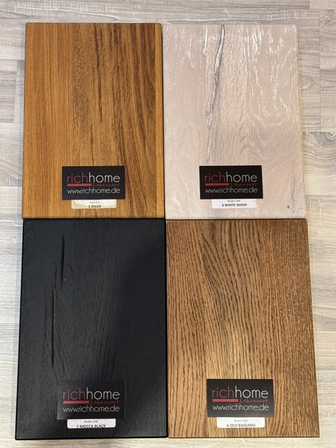 Esstisch massiv Eiche, Tisch Industriedesign Gestell aus Metall, Tisch Eiche massiv, Maße 200 x 100 cm