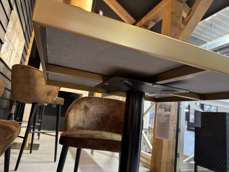 Bartisch Gold-schwarz, Bartisch Keramik schwarz, Höhe 100 cm