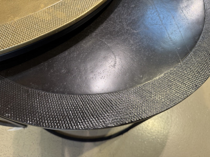 Couchtische 2er Set Metall Bronze-schwarz, Couchtisch schwarz Metall, Durchmesser 67-75 cm