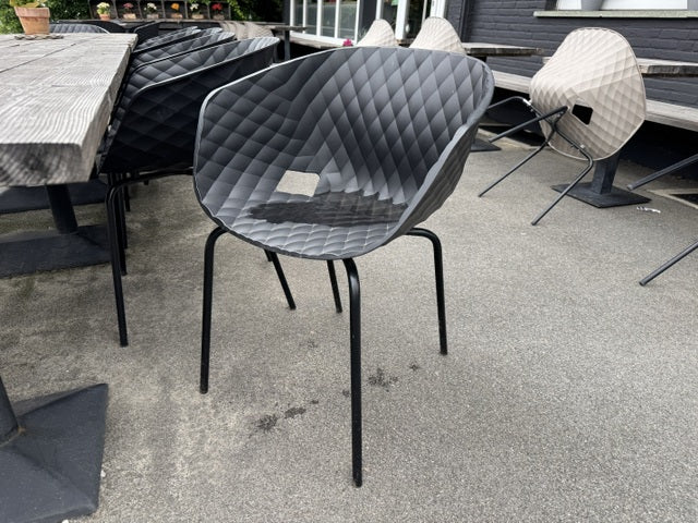 Gartenstuhl taupe, Gartenstuhl stapelbar Armlehne taupe