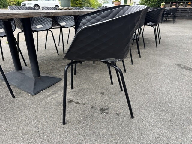 Gartenstuhl taupe, Gartenstuhl stapelbar Armlehne taupe