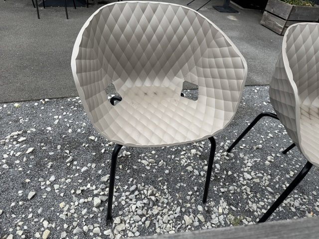 Gartenstuhl taupe, Gartenstuhl stapelbar mit Armlehne taupe