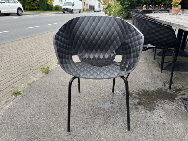 Gartenstuhl taupe, Gartenstuhl stapelbar Armlehne taupe