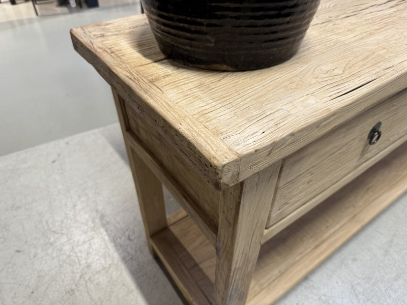 Altholz Konsole Naturholz, Konsole mit Schubladen Altholz, Breite 180 cm