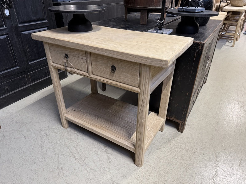 Konsole Altholz Natur-grau, Konsole mit Schubladen Altholz, Breite 100 cm