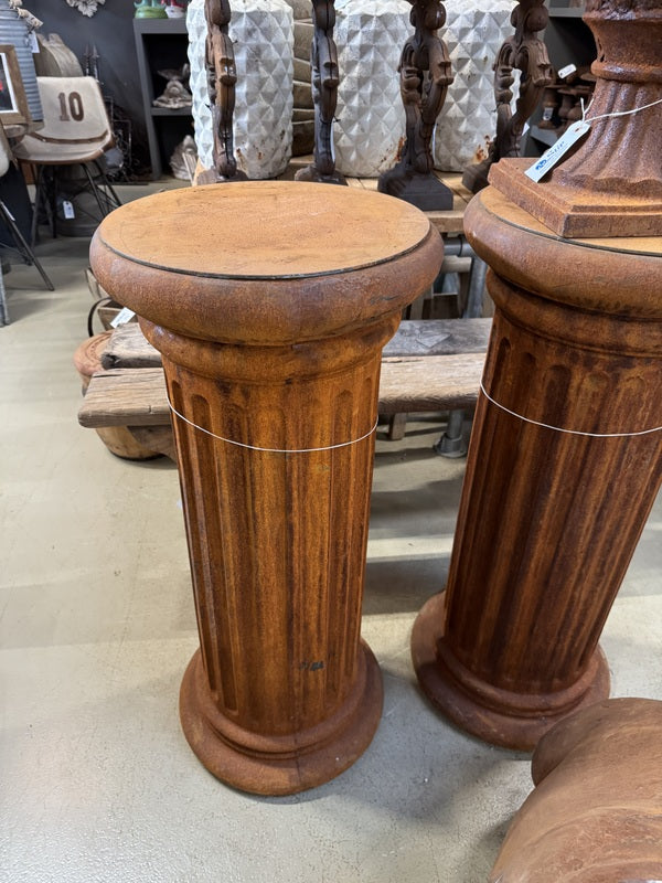 Dekosäule Rostbraun Gusseisen, Säule Rost Gusseisen, Rostsäule Gusseisen, Höhe 75 cm