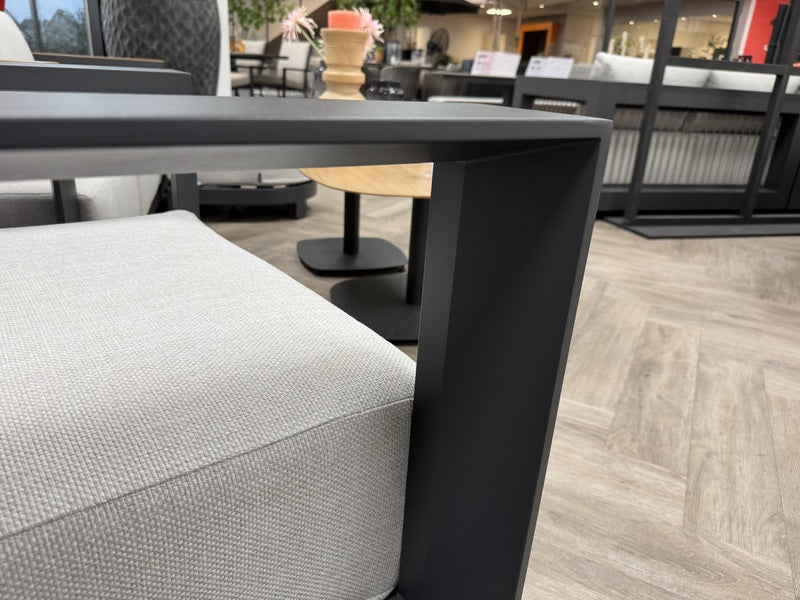 Gartensessel anthrazit Metall, Gartensessel Aluminium-Gestell anthrazit, Breite 91 cm