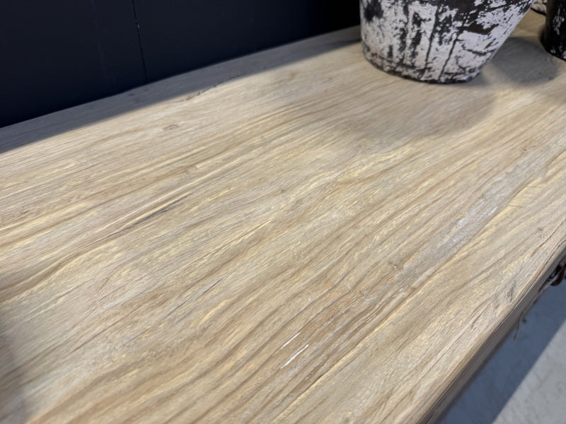 Konsole Altholz Naturholz, Konsole mit Schubladen Altholz, Breite 190 cm