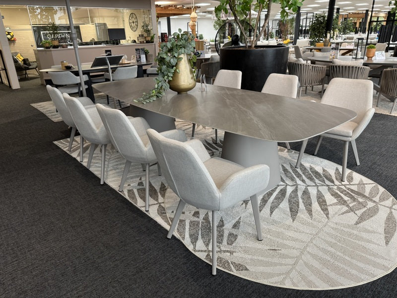 Gartentisch Keramik taupe, Gartentisch taupe, Länge 320 cm