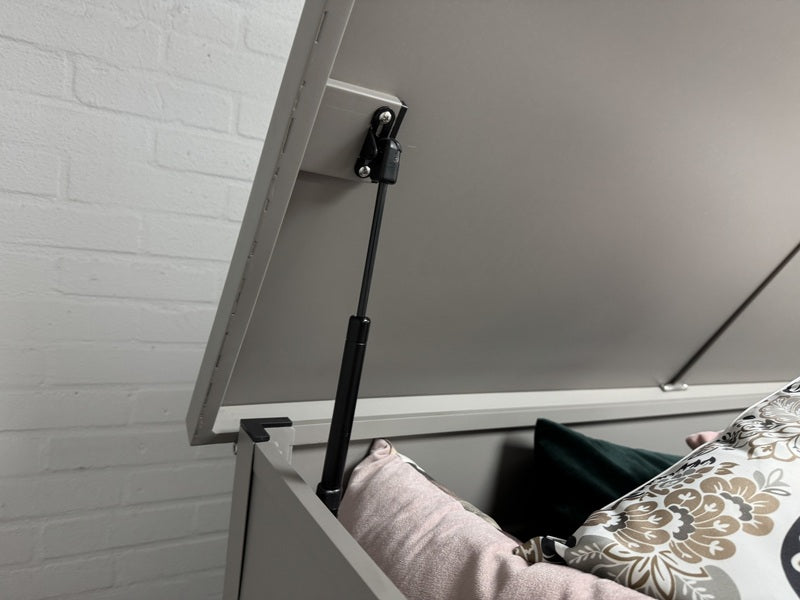 Gartentruhe anthrazit Metall, Kissenbox anthrazit Metall, Metall Gartenbox XL anthrazit, Breite 141 cm