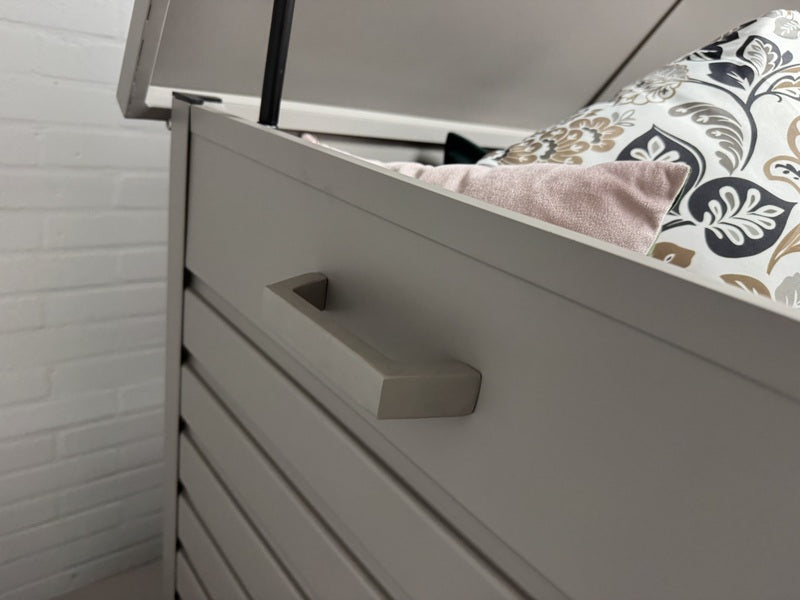 Gartentruhe anthrazit Metall, Kissenbox anthrazit Metall, Metall Gartenbox XL anthrazit, Breite 141 cm