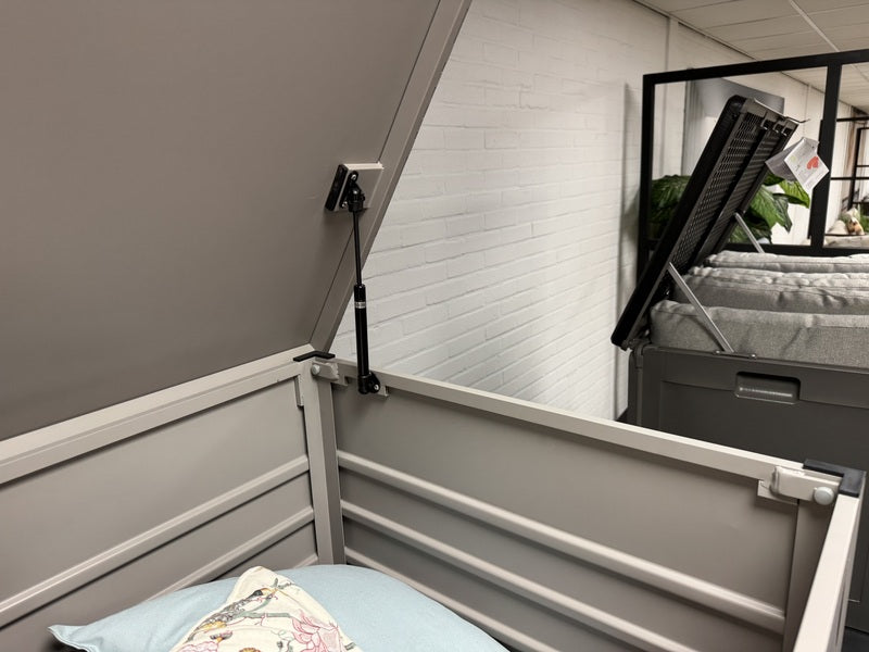 Gartentruhe anthrazit Metall, Kissenbox anthrazit Metall, Metall Gartenbox XXXL anthrazit, Breite 170 cm