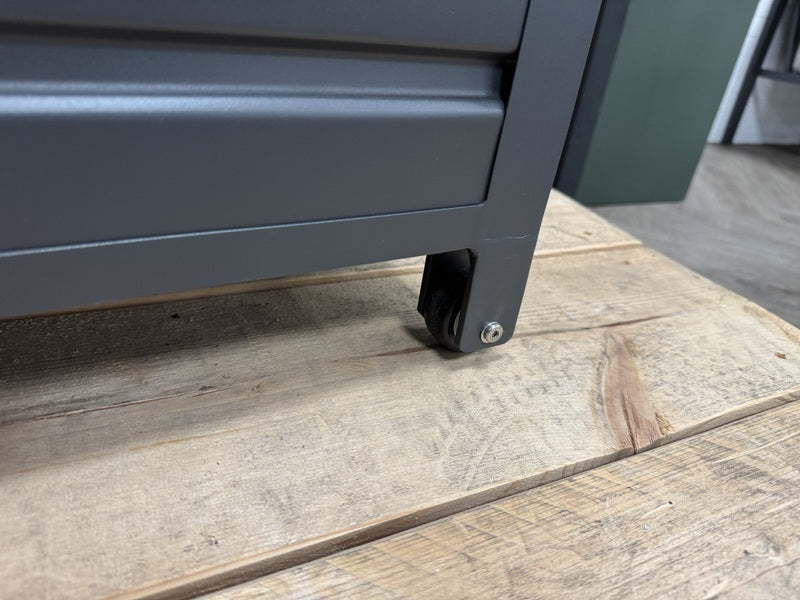 Gartentruhe anthrazit Metall, Kissenbox anthrazit Metall, Metall Gartenbox XL anthrazit, Breite 141 cm