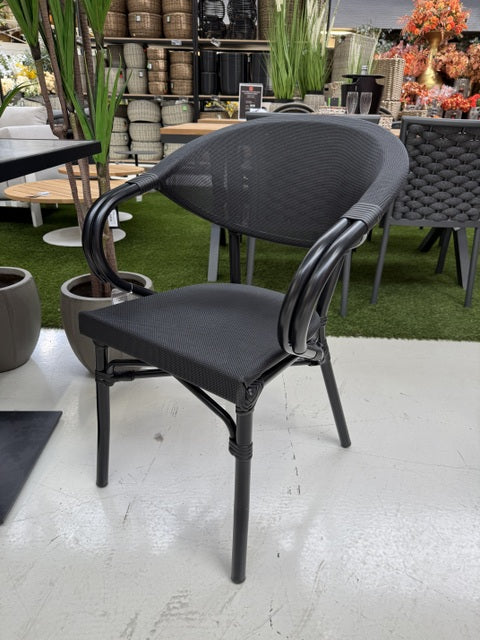 Gartenstuhl schwarz, Stuhl für ein Bistrotisch