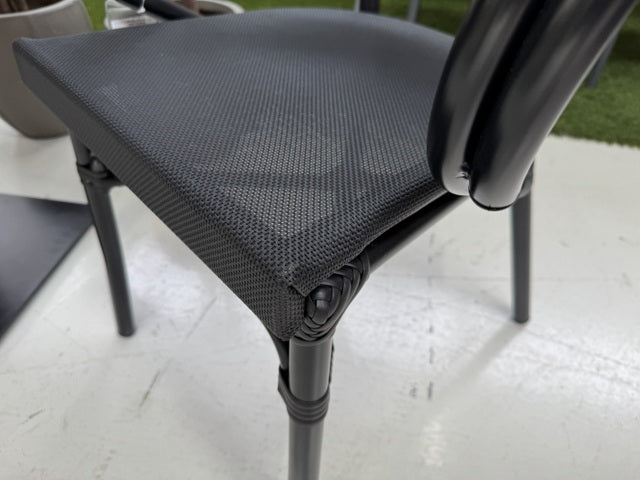 Gartenstuhl schwarz, Stuhl für ein Bistrotisch