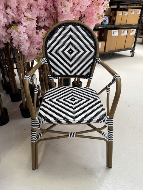 3er Set Bistrotisch mit zwei Stühlen, Durchmesser Bistrotisch 70 cm