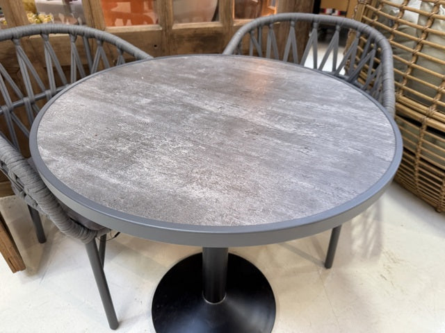 Bistrotisch schwarz-grau, Bistrotisch grau, Durchmesser 70 cm