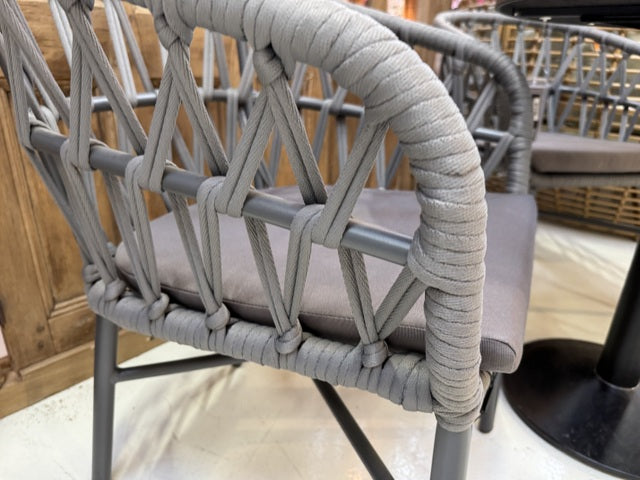 Gartenstuhl grau, Gartenstuhl Textil-Metall