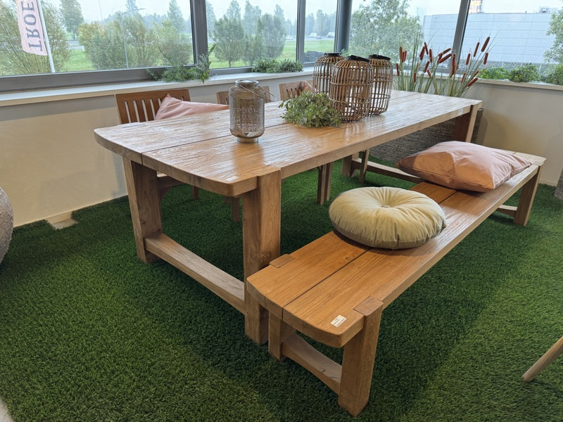 Esstisch Holz Teak, Tisch Teakholz Landhaus, Länge 260 cm