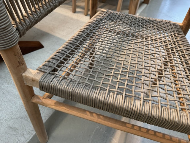 Gartenstuhl Teakholz, Gartenstuhl Textil-Holz Teak