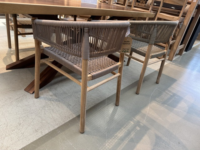 Gartenstuhl Teakholz, Gartenstuhl Textil-Holz Teak