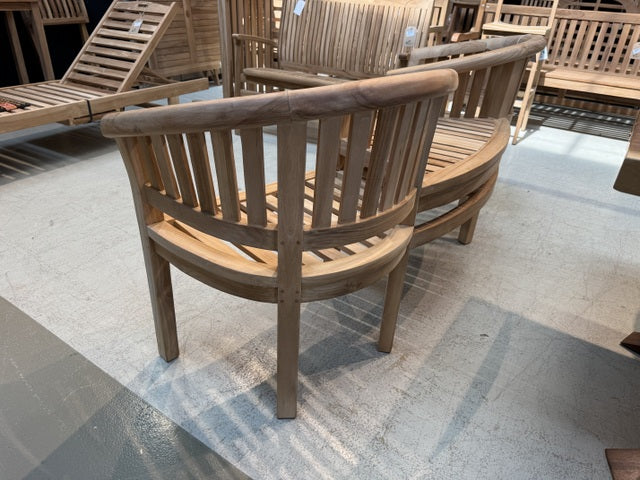 Gartenbank Teakholz, Gartenbank mit Beistelltisch