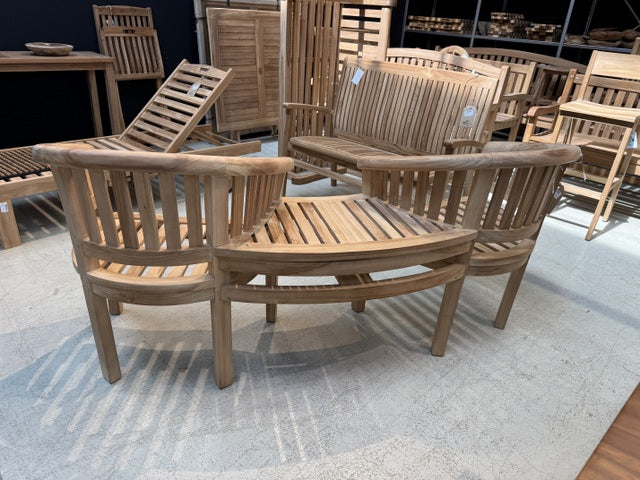 Gartenbank Teakholz, Gartenbank mit Beistelltisch