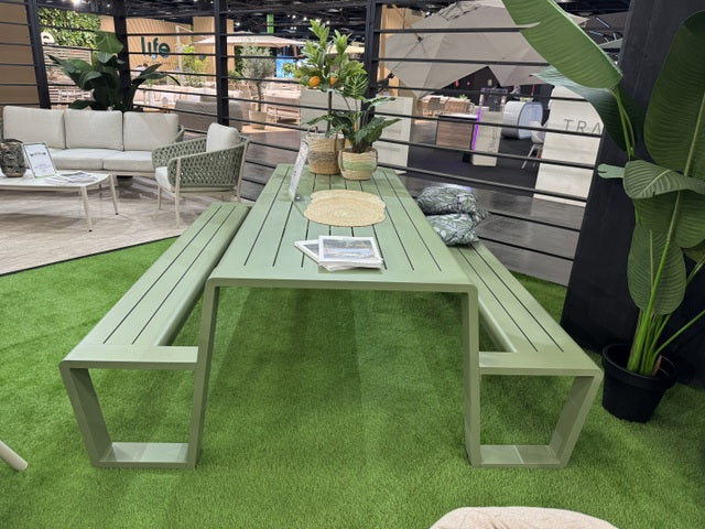 Picknick-Sitzgruppe grün, Picknicktisch