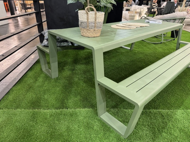 Picknick-Sitzgruppe grün, Picknicktisch