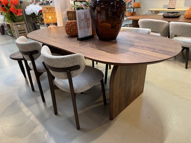 Stuhl braun gepolstert, Stuhl Klassik Holz-braun