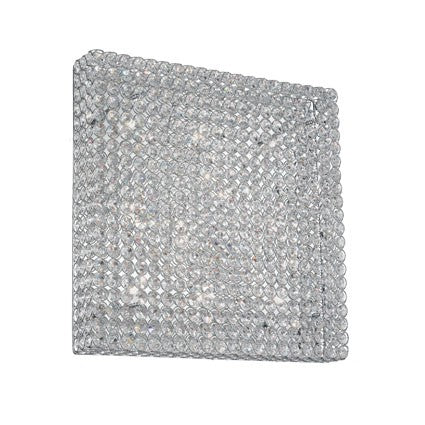 Decken- / Wandleuchte Metall chrom oder gold, Kristall transparent, modern