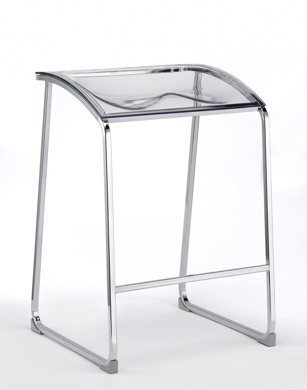 Design Barhocker Silber, Sitzhöhe 65 cm