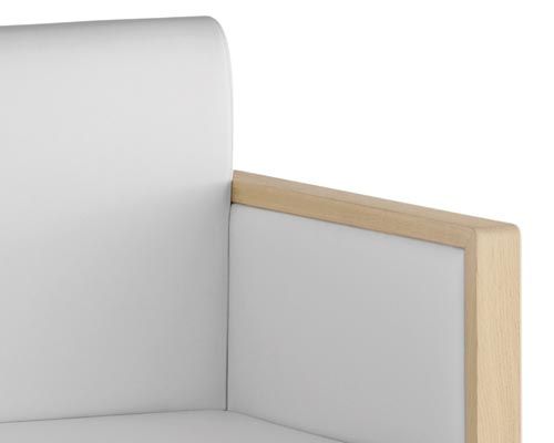 Design Sessel gepolstert in zwei Farben, Sitzhöhe 46 cm