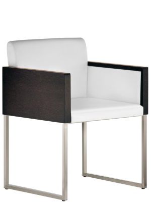 Design Sessel gepolstert in zwei Farben, Sitzhöhe 46 cm