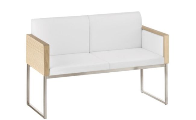 Design Sessel gepolstert in zwei Farben, Sitzhöhe 46 cm