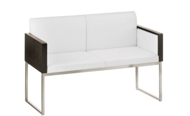 Design Sessel gepolstert in zwei Farben, Sitzhöhe 46 cm