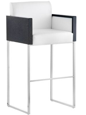 Design Sessel gepolstert in zwei Farben, Sitzhöhe 46 cm