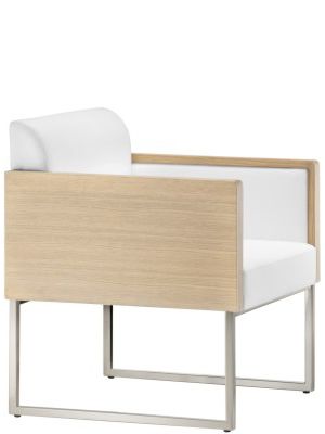Design Sessel gepolstert in zwei Farben, Sitzhöhe 39 cm