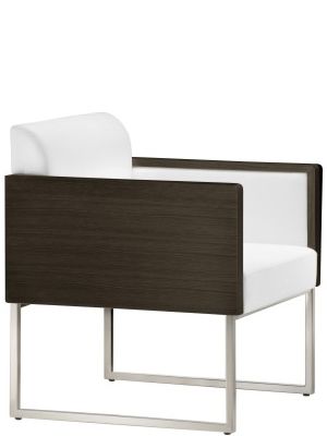 Design Sessel gepolstert in zwei Farben, Sitzhöhe 39 cm