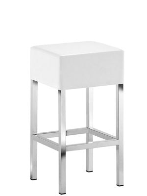 Design Hocker Weiß, 50 cm Sitzhöhe