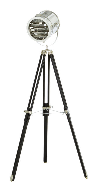 Maritime Stativleuchte- Stehleuchte Dreifuß, schwarz-chrom