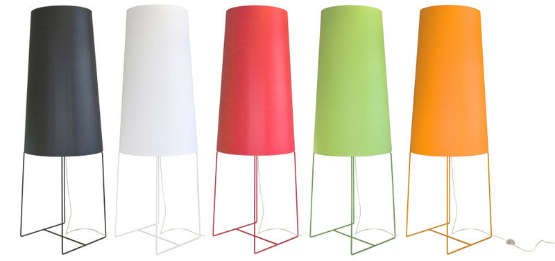 XXL Design-Stehleuchte, moderne Stehlampe in fünf  verschiedenen Farben, rot