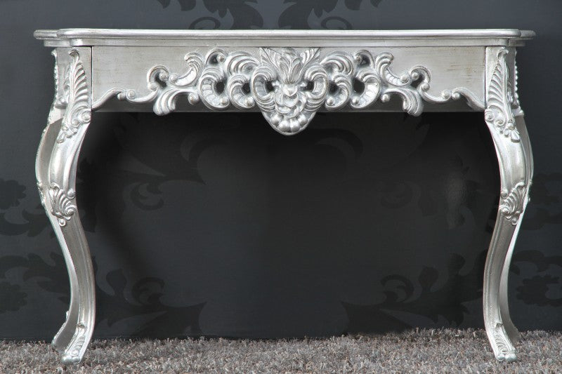 Sideboard im Barockstil, silber, Breite 112 cm