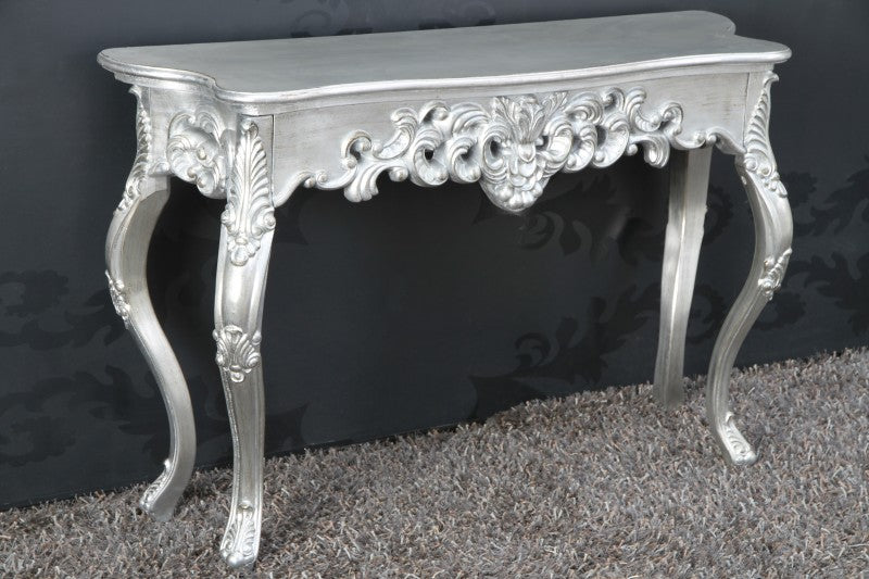 Sideboard im Barockstil, silber, Breite 112 cm